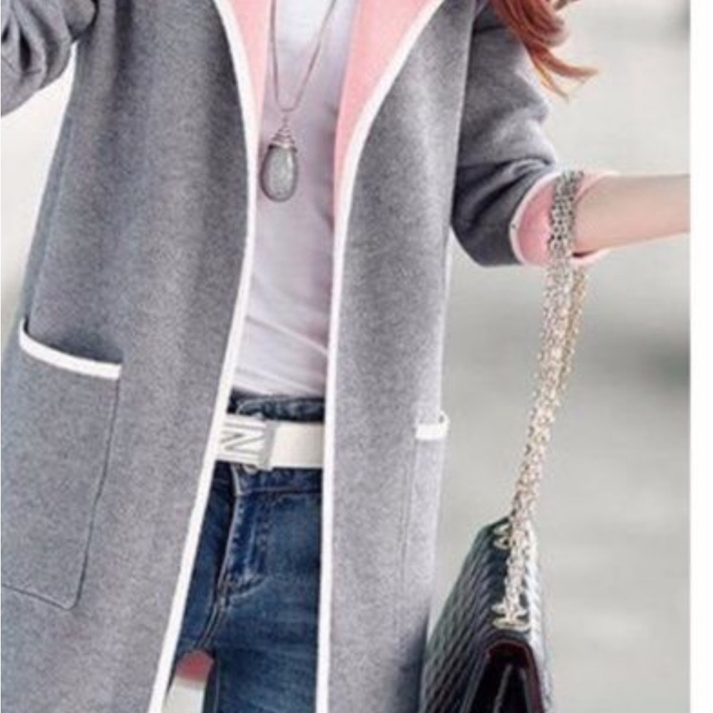Helcarii long line cardigan or sweater blazer.